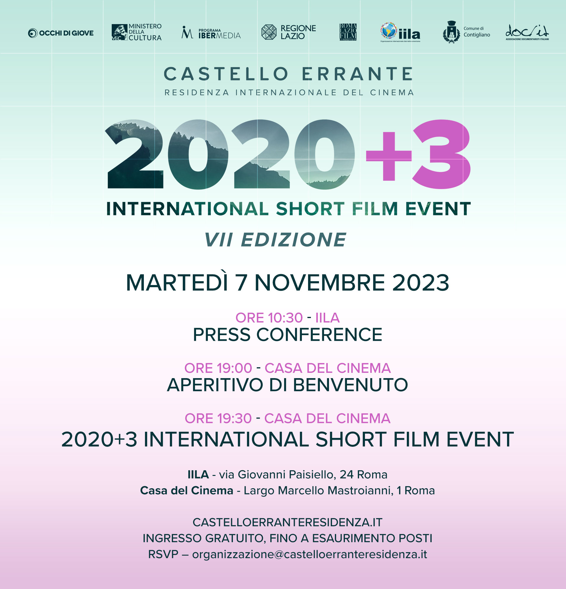 III EDIZIONE 2020+3 INTERNATIONAL SHORT FILM EVENT